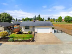Plenty of parking with 2 car garage and fresh gravel.