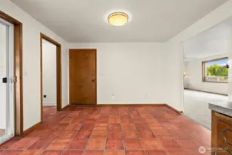 Eat in kitchen area with large walk-in pantry