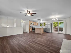 UP living rm to kitchen