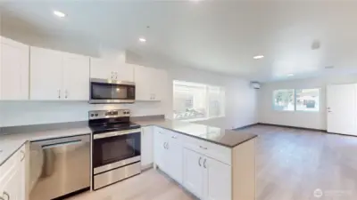 Open concept -actual unit 13813. great entertainment space