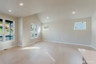 Living room view from the kitchen island