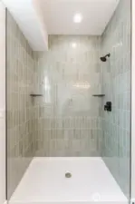 Lower bathroom- Glass door still to come