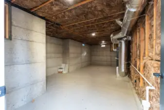 Large DRY crawlspace storage with lights