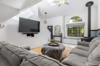 View of Living Room to Front Door~