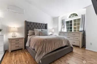 Primary Bedroom with Vaulted ceiling~