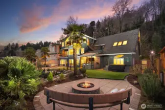 Multiple outdoor living spaces