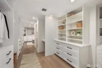 Custom-designed walk-in closet