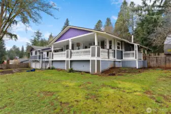 Grand covered porch with views of the valley is a perfect way to start your day or end it. So much attention to detail inside and out.