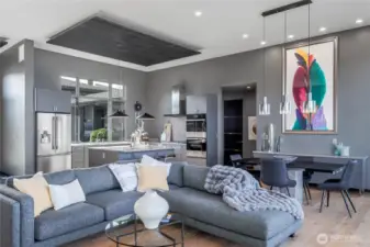 12' ceilings with designer elements highlighting high end touches