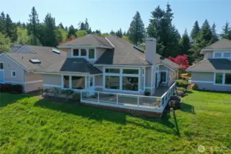 Rear view of home