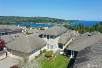 Aerial view of home.