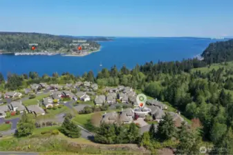 Over head aerial view of Bay View Village