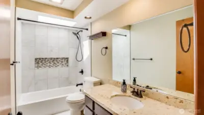 Full remodeled guest bathroom upstairs