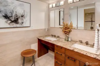 downstairs primary bathroom
