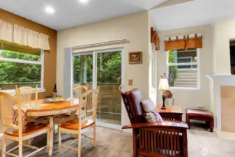 Dining area with access to patio.