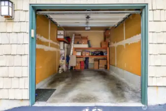 Only half of the units int he complex have a garage. This one is yours, and yes an SUV fits in this space.