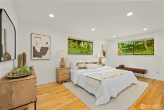 Large main level primary bedroom.