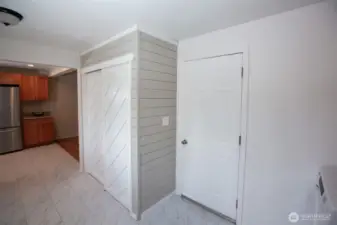 Expanded pantry offers so much storage! Door to right of pantry is access to attached garage.