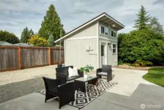 Huge patio is perfect for entertaining, or just enjoying your easy-care, resort-like back yard!