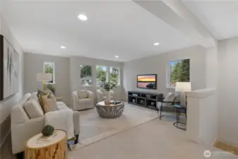 Huge bonus room-loft on second floor. Photos are for illustration purposes only; colors and finishes will vary. Photos are of the model home at Bentley on lot 4.