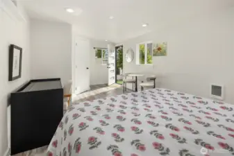 A highly desirable detached dwelling—privately situated in the backyard—adds over 200 square feet of finished living space. Complete with a three-quarter bath, this versatile space is perfect for use as a guest suite, home office, art studio, or potential rental opportunity.