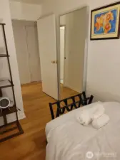 Master bedroom facing hall