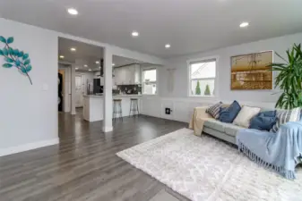 Open concept living with LVP, new paint, and windows!