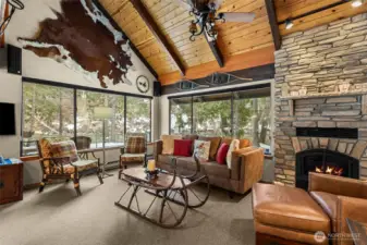 Drystack real wood  fireplace