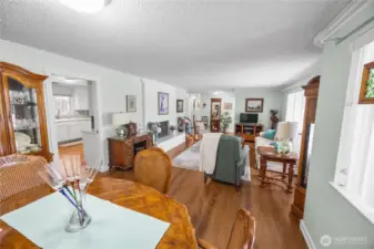 Another view, looking back into living room from the dining room.  With all this space, the options for how you decorate, place furniture, and live day to day, are numerous.