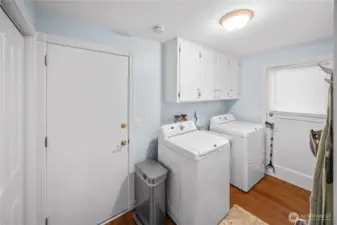 Located at the left wing of the home is the pantry, laundry room (which doubles as a mud room,) and garage. Convenience is key.