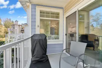 Comfortable gathering space with a peaceful, private outlook