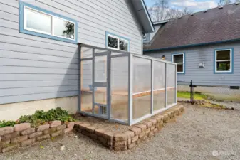 This greenhouse is all set up for you.