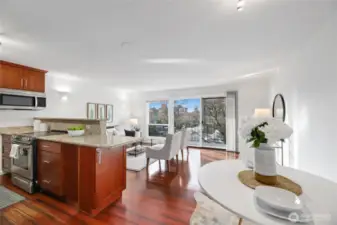 Beautiful natural light in this south facing unit all day long.