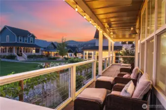Heated wrap-around deck