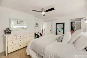 Ceiling fans in each bedroom.