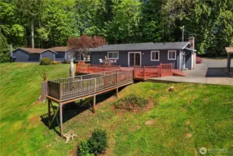 Deck behind the home.