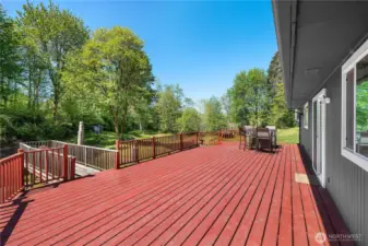 Deck behind the home.