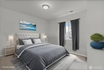 Bedroom 2. Virtually staged
