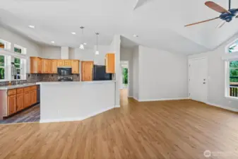 The layout of this home is great. There's a nice open floor plan, so the rooms all flow together nicely.