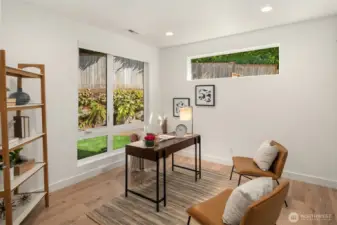 Main Floor Office or Bedroom (has closet)