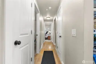 Hallway from the guest bath to the Primary Suite