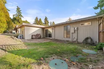 Backyard is perfect for those summer BBQ's with friends