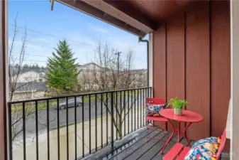 Balcony off the kitchen