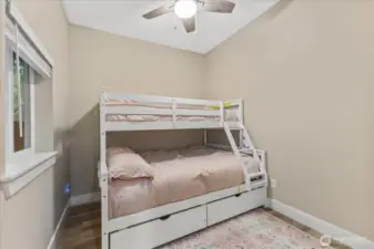 DADU bedroom #1. That bunkbed is a queen-full size and is negotiable