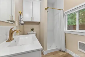 DADU 3/4 bathroom also includes washer/dryer stack (not shown on right)