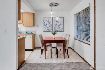 Dining area adjacent to the kitchen.
