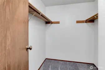 Walk-in closet off primary.