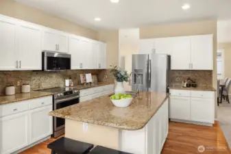 Breakfast bar offers additional seating space