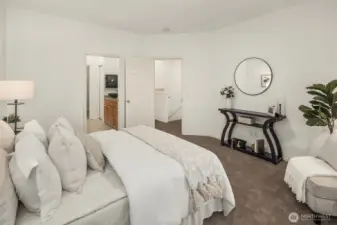 Looking toward the entrance and primary bath