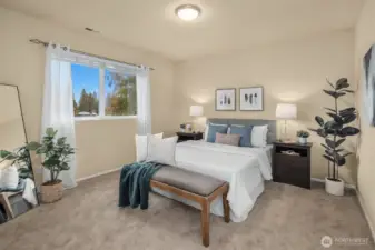 Incredibly generous bedrooms on the lower level. With adjacent full bath this could easily function as a second primary.